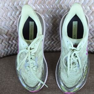 Hoka Women's Light Green and Pink 10B